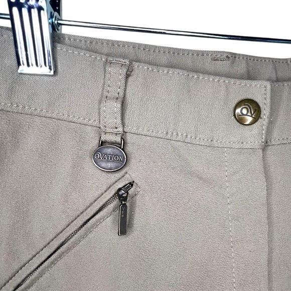 Ovation Knee Patch Riding Breeches Tan Size 26R - Picture 3 of 13